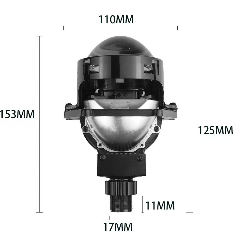3.0 Sin pérdidas faro de automóvil LED general modificado conductor externo general H4H7H11 láser LED lente dual