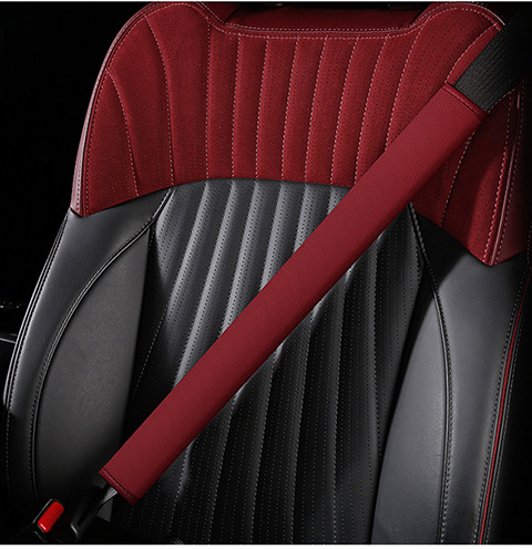 Car Anti-Wear Car Shoulder Straps Car Interior Accessories Seat Belt Shoulder Pads Four-Season Universal Nappa Leather Protective Cover