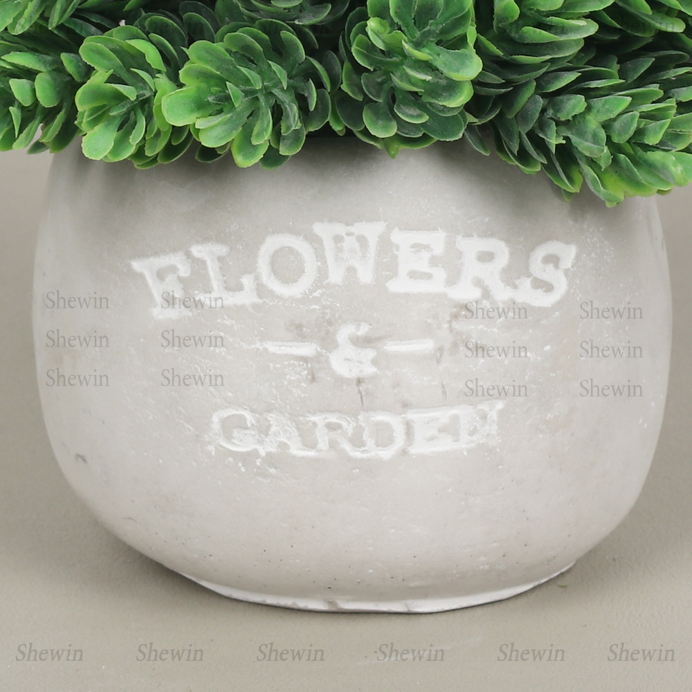 Planta Artificial de Pino y Ciprés en Maceta de Plástico Decorativa para Mesa