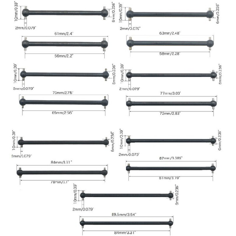 Hsp Unlimited Remote Control Car Accessories 94111 Fuel Remote Control Model Car 94123 Metal Drive Shaft Cvd Dog Bone Shaft