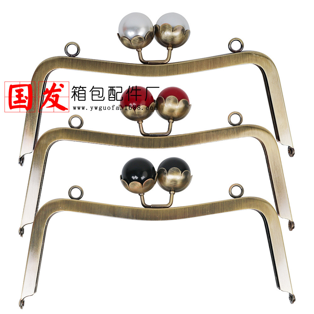 [agujero de tornillo] 20cm cintura cóncava perlas de loto brillante oro oro oro 25MM perlas al por mayor