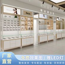 眼镜店实木生态板眼镜展示柜台玻璃中岛展示货架陈列展柜整店