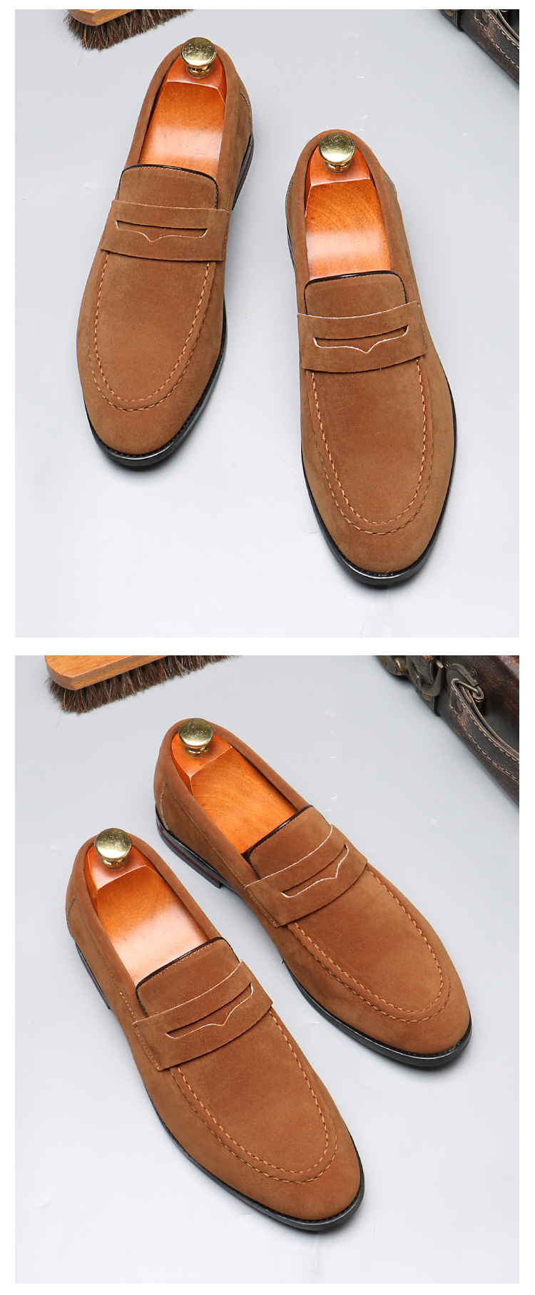 Versatile Loafers One Foot Stirrup Casual Soybean Shoes_voghion.com