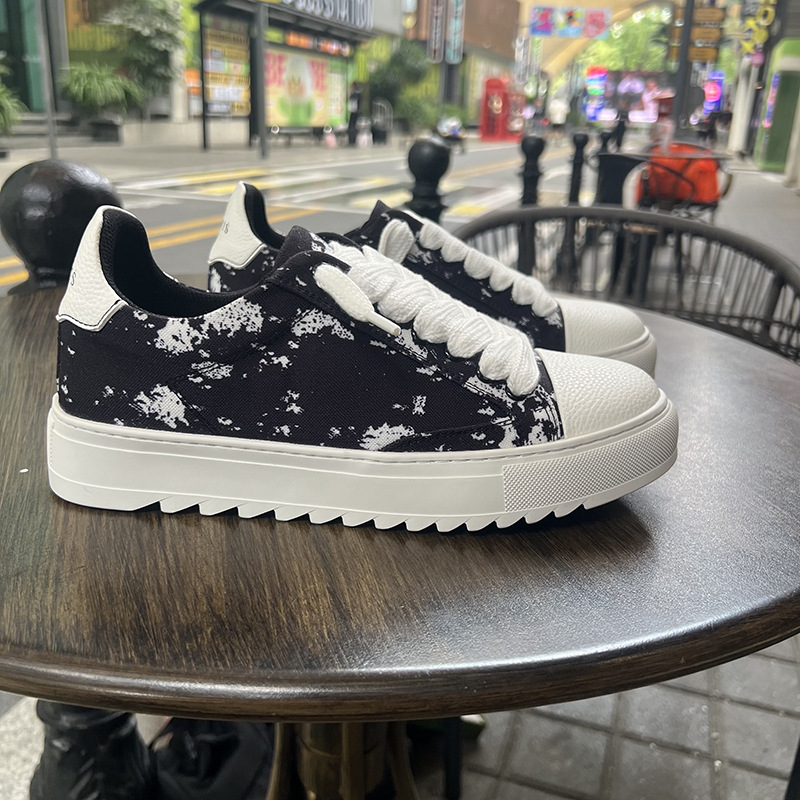 Foreign Trade High Quality Numeris Men's Shoes Fashion Trendy Ripped Canvas Shoes Casual Couple Sneakers