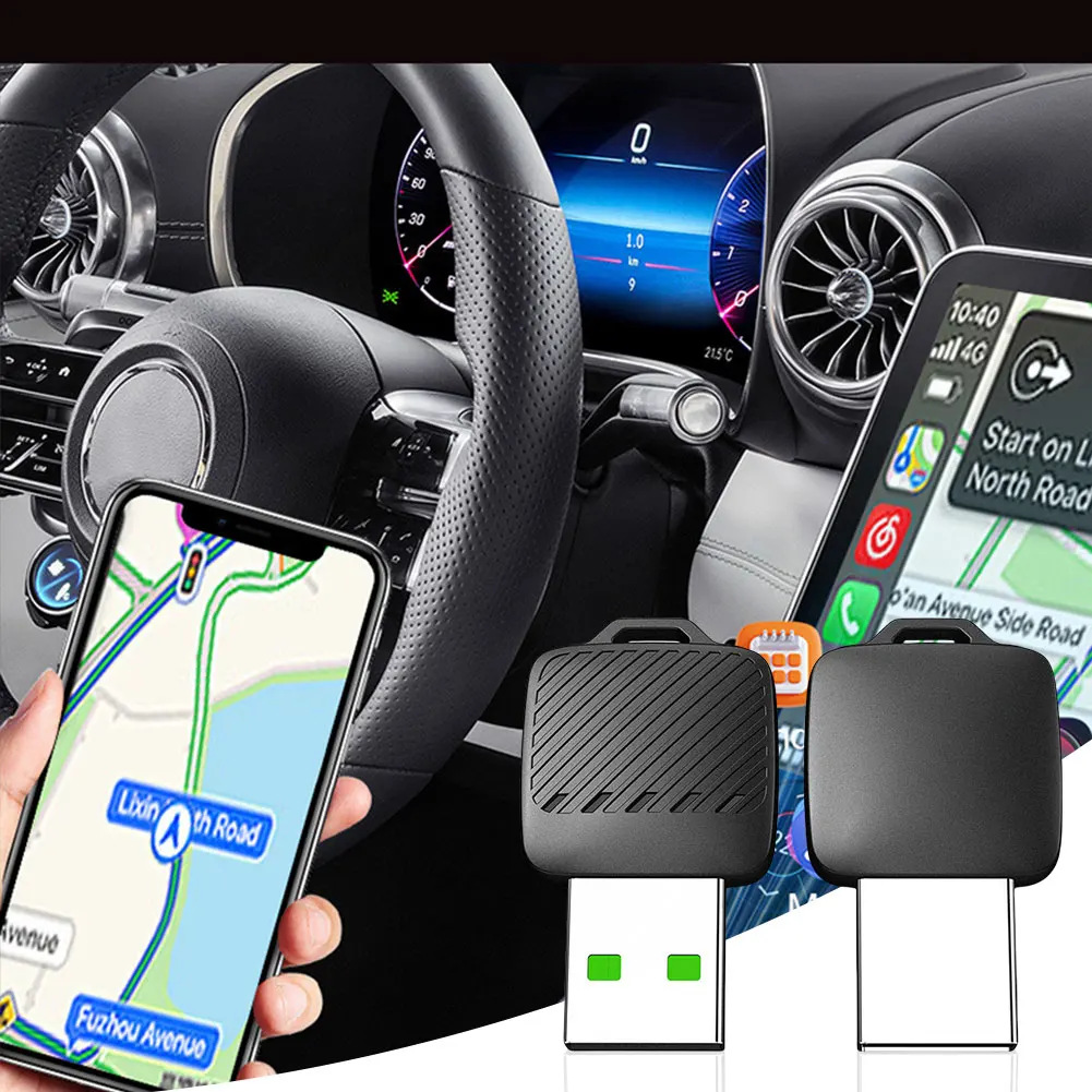 Cross-Border Wired-To-Wireless Carplay Box for Smart Car Connectivity, Apple Android Auto