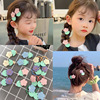 Hairgrip flower-shaped, cute fresh set, children's elastic hair accessory, flowered