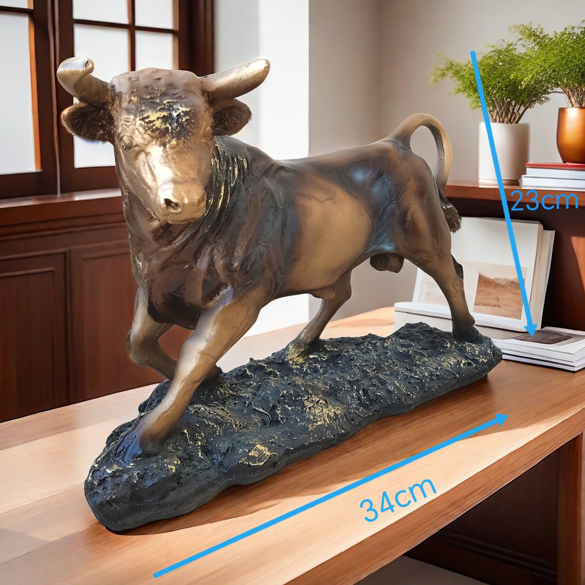 西班牙牛摆件华尔街股市旺市牛办公室桌面装饰品乔迁开业贺礼批发