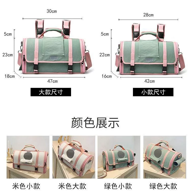 Space backpack, handheld capacious shopping bag to go out, horizontal version