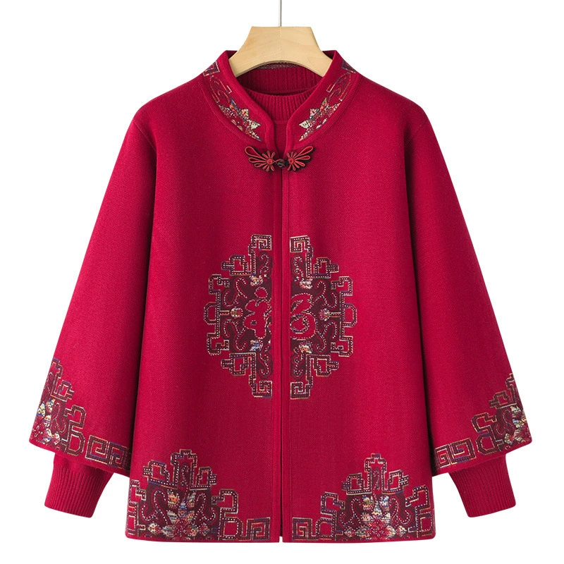 Пожилая одежда женская старушка осенняя одежда из двух частей