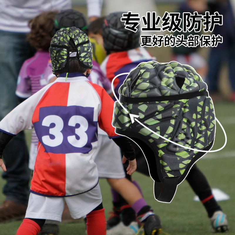 Niños EVA anti-colisión gorra rugby fútbol portero patinaje voleibol esquí casco de equitación deportes cabeza protector
