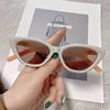 Sunglasses, retro advanced fashionable glasses, European style, cat's eye, 2023 collection, high-end, wholesale