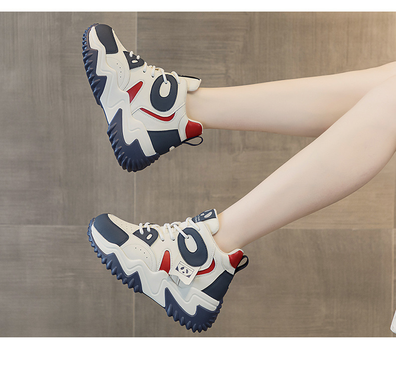 Giày sneaker nữ đế dày tăng chiều cao phong cách dad shoe mùa thu 2026 — M2503 Màu nâu, M2503 màu đen, M2503 màu xanh lam chi tiết 12