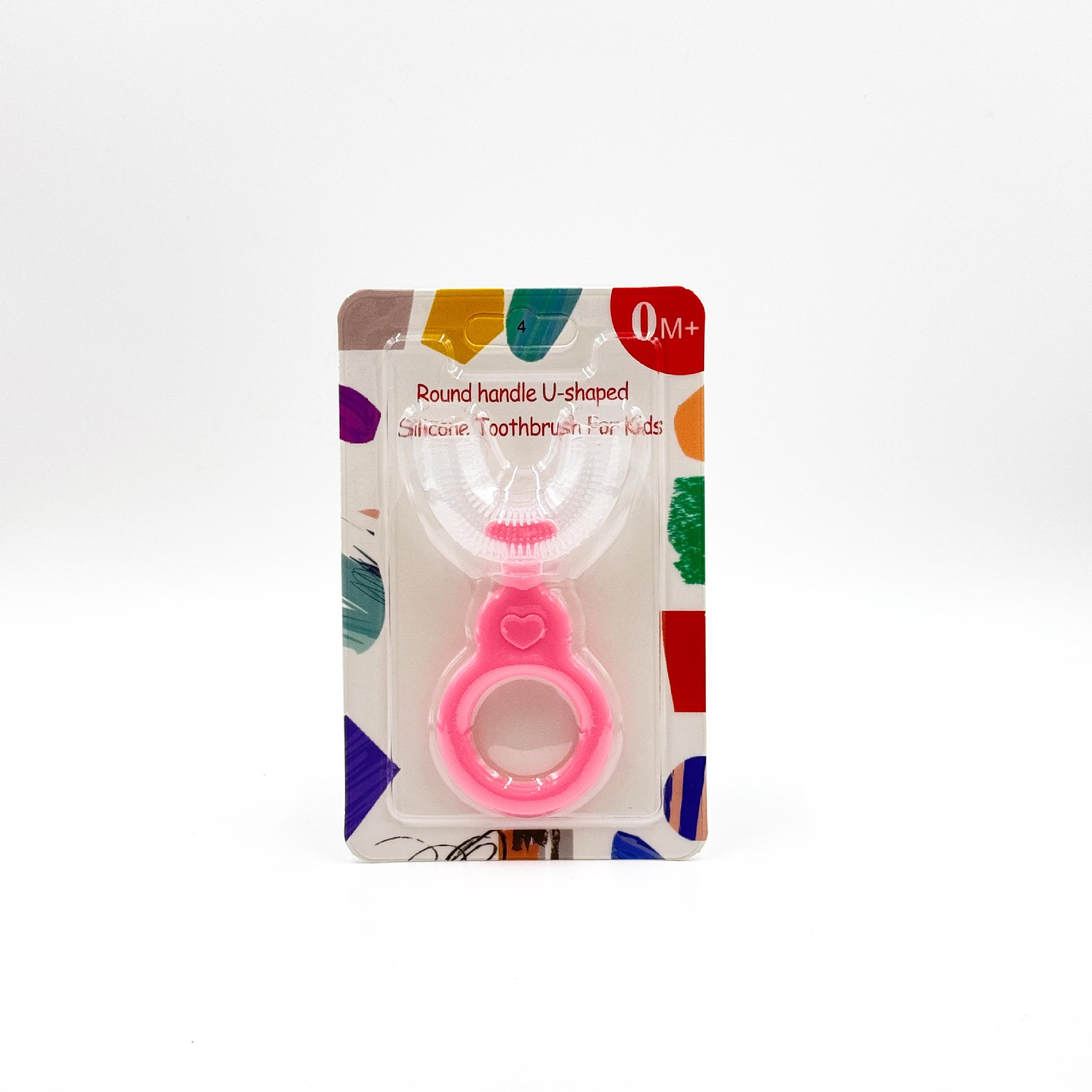 Inglés tarjeta de niños tipo u silicona líquida cepillo de dientes manual para bebés perezoso cepillo de dientes de boca cubierta limpieza oral