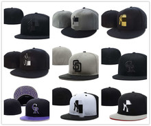 全封闭尺寸帽 棒球队N标志Logo棒球帽 全封口 不可调节休闲帽
