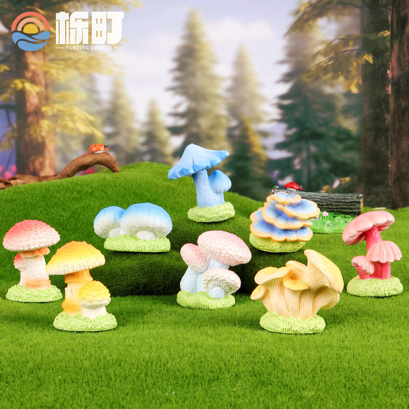 Moss Micro Landscape Creative Simple Simulation Small Mushroom DIY Fleshy Gardening Landscaping Accessories Small Ornaments