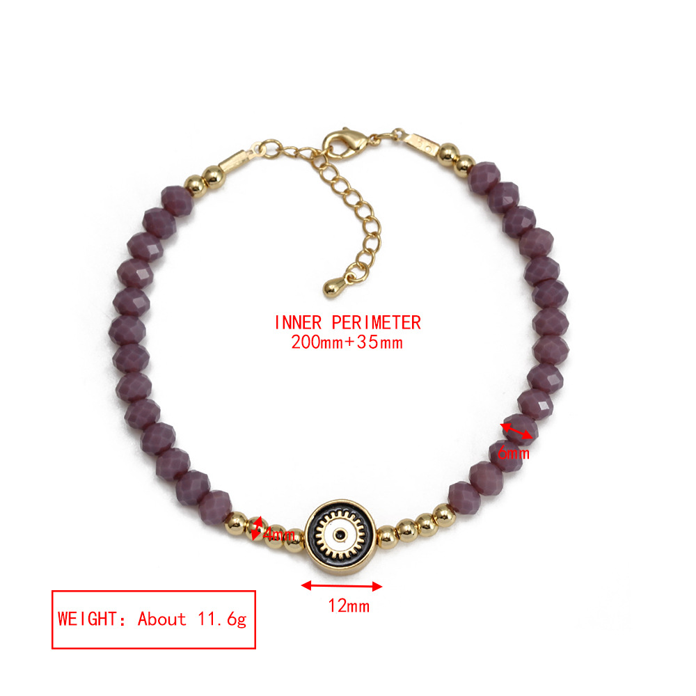 Cartoon Style Eye Copper Enamel Bracelets 1 Piece