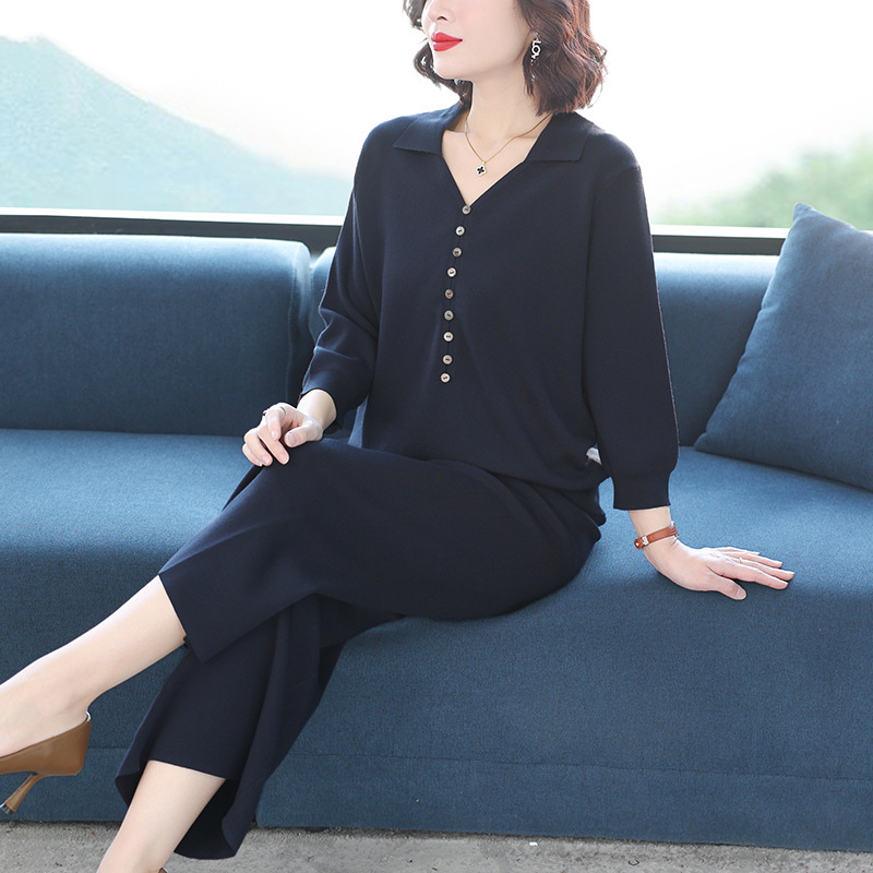 春装运动套装女2025新款休闲套装时尚洋气减龄春秋针织两件套女