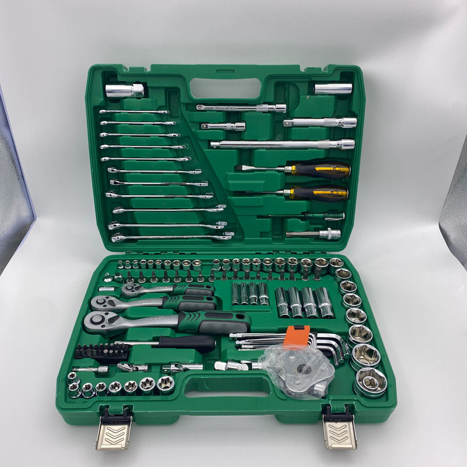 121件套汽修工具套装汽车维修组套121件72齿快速件套筒扳手组合