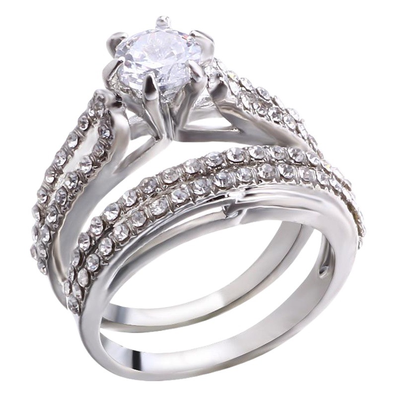 Sanjie transfronterizo accesorios populares eBay Venta caliente pareja anillo creativo europeo y americano hombres y mujeres de moda anillo de compromiso