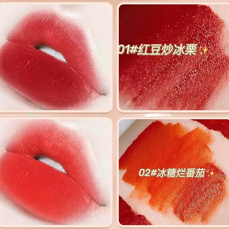 Lipstick, matte lip balm, vitaminised lip gloss, mirror effect