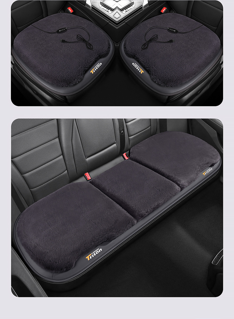 in stock wholesale winter heating car seat cushion car USB heating seat cushion speed heating 12V factory direct plush cushion