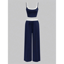 O 70119 Drawstring wide leg pants set �������ȿ�Ů��װ