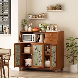 Tea Cabinet, Sideboard, Wall Storage Cabinet, Living Room Storage Rack, Floor-Standing Multi-Layer Cupboard, Storage Cabinet, Home Cabinet