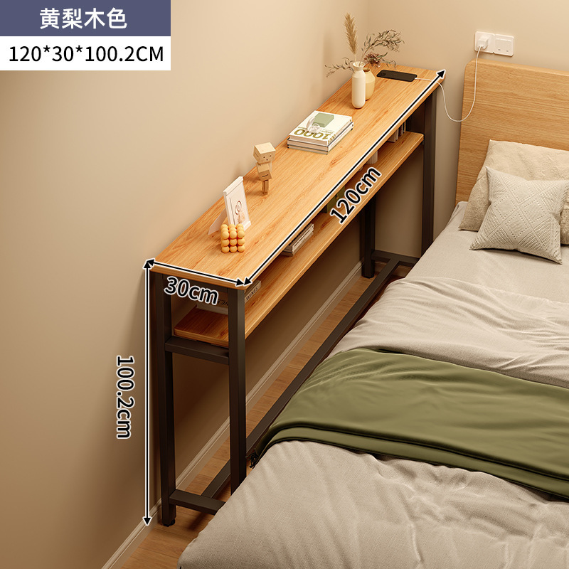 Mesa pequeña y estrecha junto a la pared, barra de comedor súper estrecha para el hogar, mesa larga de una palabra, estante de la sala de estar, barra larga de piso, gabinete estrecho, arte de hierro