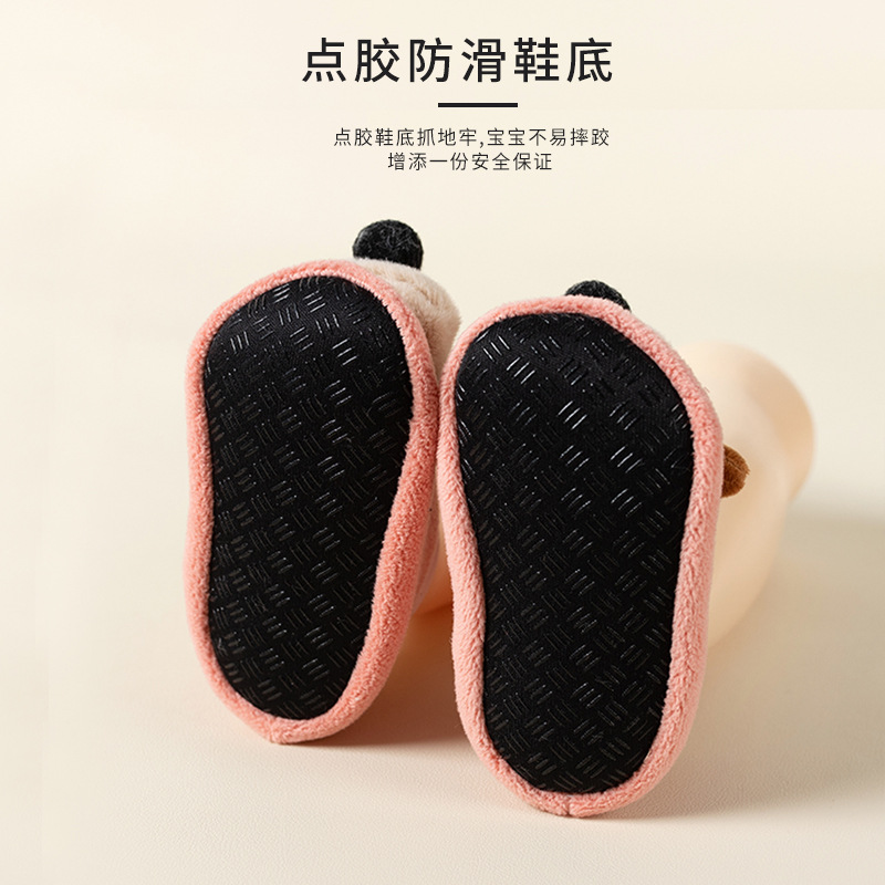 Grueso lindo cachorro bebé piso calcetines antideslizante suave fondo de dibujos animados educación temprana zapatos de bebé Niño Zapatos Calcetines