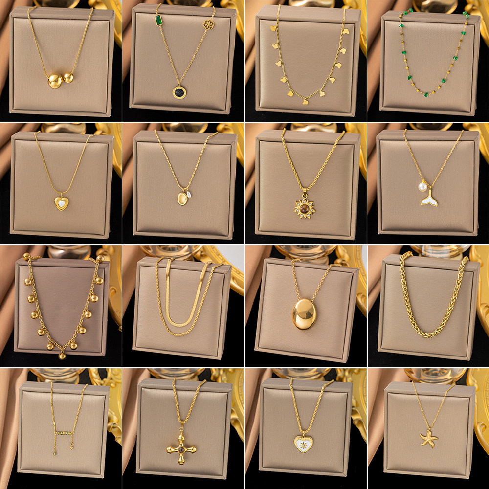 10g Weight 0.03µm-0.05µm Gold Plating Thickness PVD Coated Gold Plating Process Real Gold Plated Plating Material 304 Stainless Steel Pendant Material Pendant Necklace Classification 304 Stainless Steel Chain Material cable chain, Twisted Rope Chain Chain Type Holiday, Daily Occasion 304 Stainless Steel Material Geometric Pattern Women's Gender Elegant, Simple Style Style Waterproof Non Tarnish, Plating Craft PVD Coated Real Gold Plated Geometric Titanium Steel Elegant Simple Style Waterproof Non Tarnish Titanium Steel Pendant Necklace 无