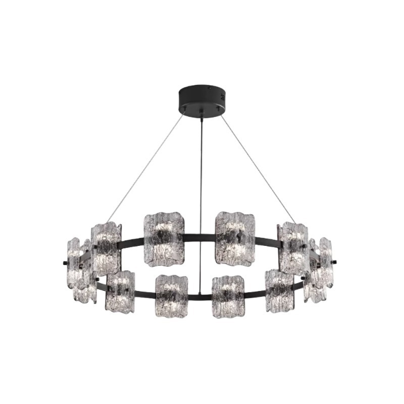 Luz de lujo italiano de bronce toda la lámpara de la sala de estar de diseño simple de la personalidad de la casa modelo de la villa porche del restaurante lámpara