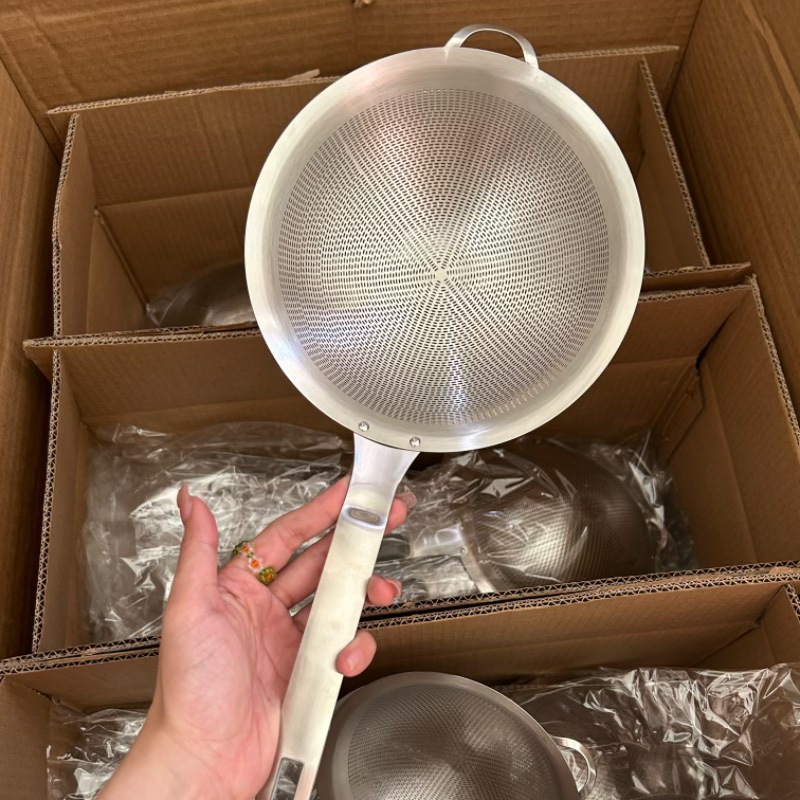 [Fuera de Alemania] Colador de acero inoxidable 304, filtro de fugas de malla fina, máquina de leche de soja, cuchara de olla caliente, cuchara de pantalla de filtro de medicina china