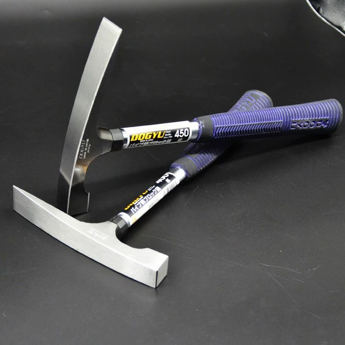 Японский импортный геологический молоток, кирпичный молоток, молоток для листового металла 400 г, геодезический молоток 450 г, горный молоток с лезвием 00246