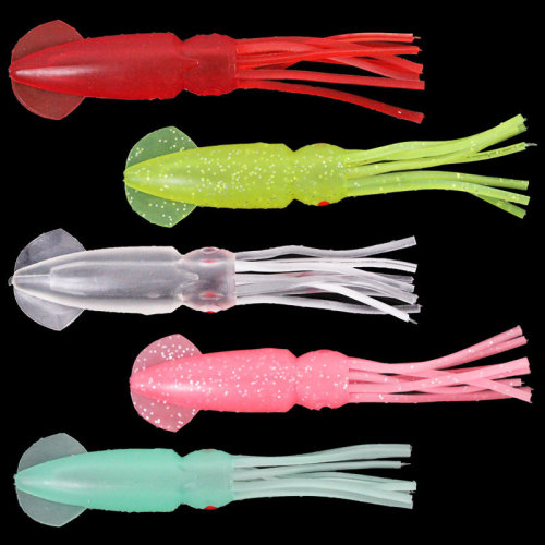 Wholesale colorful squid soft bait 12.5cm/8g Luya bait night fishing supplies