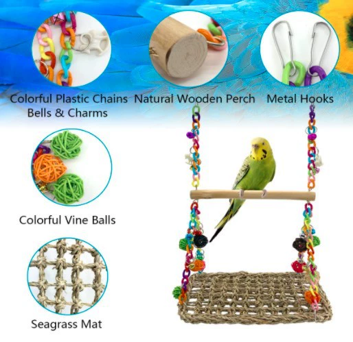 Toy, acrylic swings, can bite, can climb