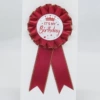 Gold edge ribbon badge IT'S MY Birthday*burgundy