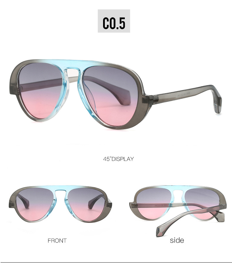 Outdoor, Travel Occasion Gradient Color, Leopard Pattern IG Style Gradient Color Leopard Ac UV400 Protection Toad Glasses Full Frame Women's Sunglasses
