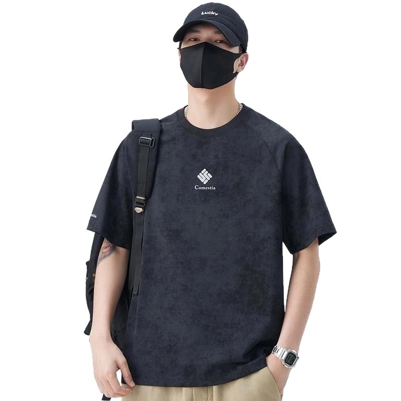 2025 新しいチョッキ絞り染めプリントトレンディな半袖 Tシャツメンズヨーロッパトレンディなブランド夏のメンズ Tシャツ|undefined