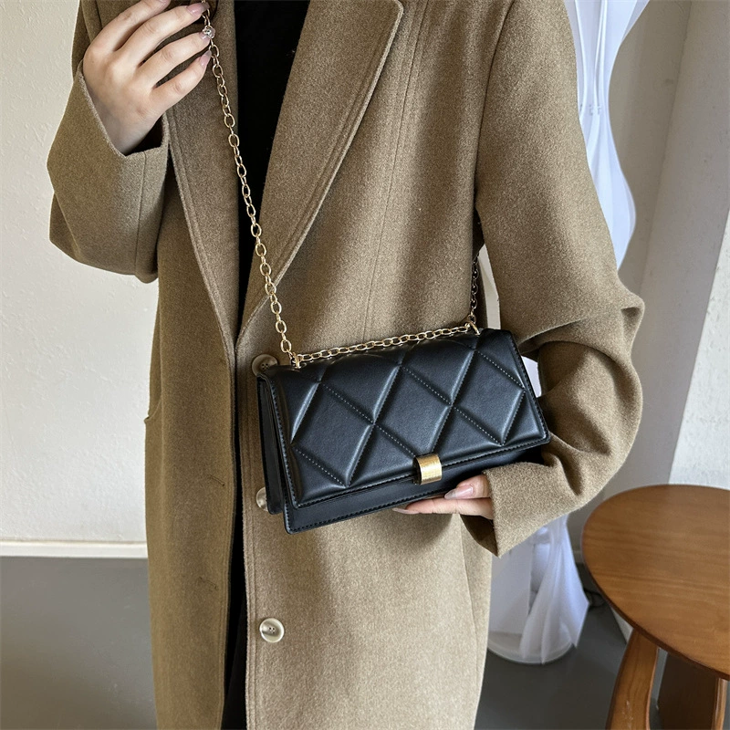 Underarm bag, shoulder bag with diamond pattern one shoulder, western style