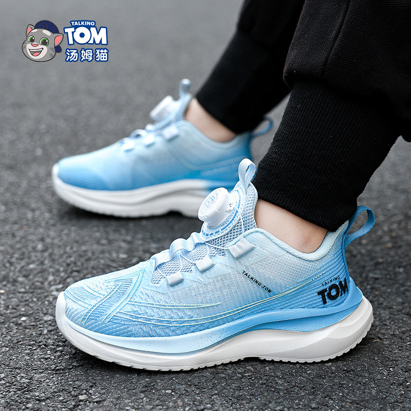 TOM Tom Cat zapatos para niños primavera nuevo estilo malla transpirable zapatos deportivos para niños zapatos para correr ligeros con absorción de impactos para niños grandes