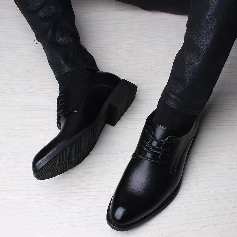 Custom Spring and Autumn British casual business ropa formal zapatos de cuero zapatos de hombre aumento interior zapatos individuales zapatos al por mayor zapatos casuales