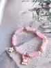 S208 pink bamboo bead pearl kuromi bracelet