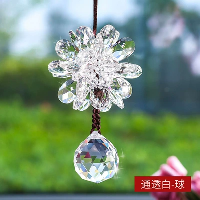 Car hanging: Flower Petal Crafts, Car - transparent-white-ball-with-gift-box