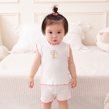 婴幼儿2025夏季新款小童甜美套装女宝宝公主背心短裤两件套3165