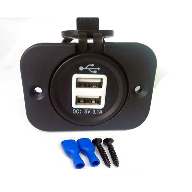 Мотоцикл автомобильная модернизация двойная USB зарядка 5В 3.1А с фиксированной панелью проводки прямые продажи производителя
