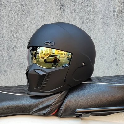 Scorpion Helmet Combination Helmet, Motorcycle Multi-Function, Motosiklet dəbilqələri - m-matt-black-gold-plated