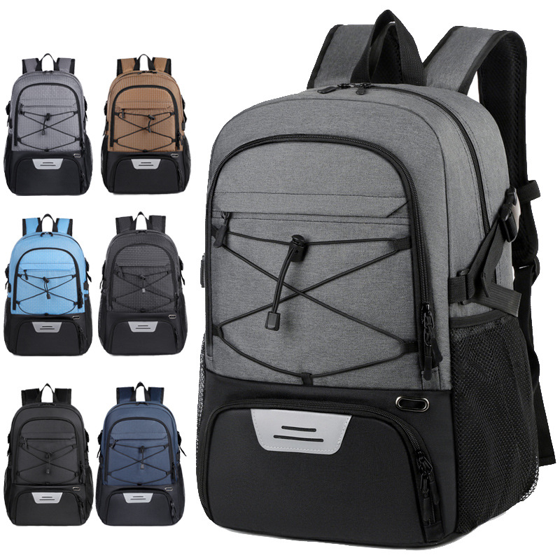 Cross-Border Amazon Casual Backpack, Large-Capacity Multi-Functional Backpack, Outdoor Sports Training Bag, Storage Basketball Bag