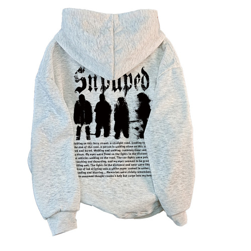 Cozy Fleece Thick High-End American Style Hooded Sweatshirt with Print for Men and Women, Unisex Autumn and Winter New Arrival