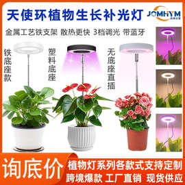 LED植物灯生长灯可伸缩天使环植物灯红蓝光全光谱花卉植物补光灯
