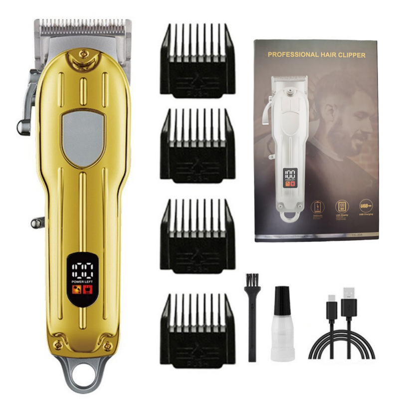 人気のステンレス鋼カッターヘッドメーカー卸売バリカンLCDデジタルディスプレイ充電式ヘアサロンプロフェッショナルバリカンの国境を越えた供給|undefined